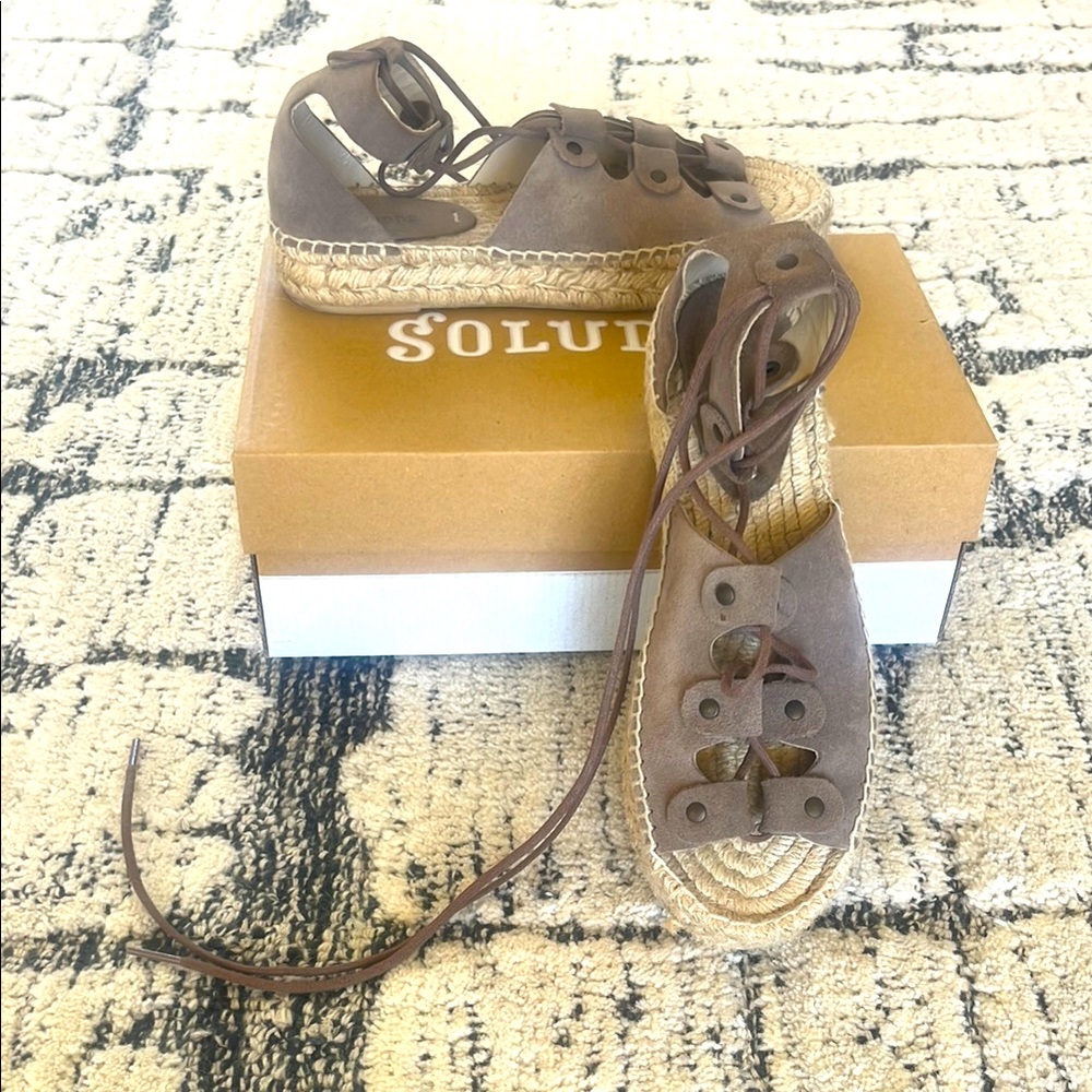 Soludos Brown Espadrille Sandals